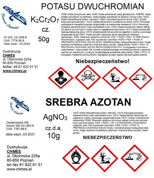 etykiety substancji chemicznych